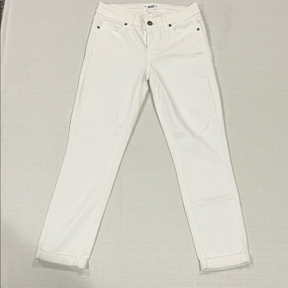 PAIGE Women's Cream Ankle Jeans